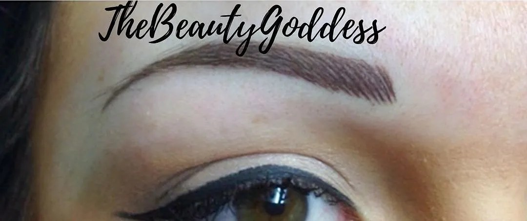 After: eyebrows before and after microblading